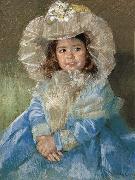 Mary Cassatt Mageter in the blue dress oil painting